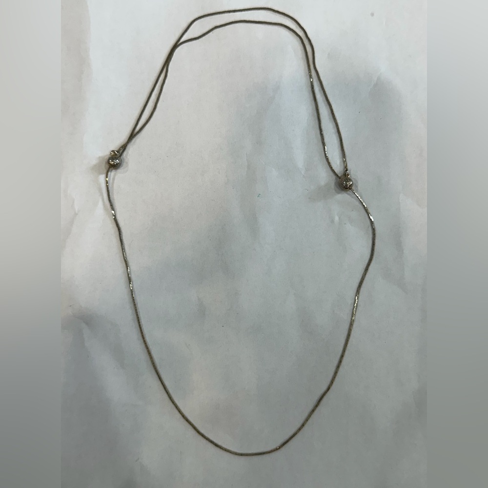 Vintage Silver Toned Necklace with Adjustable Sliders